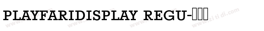 playfaridisplay regu字体转换